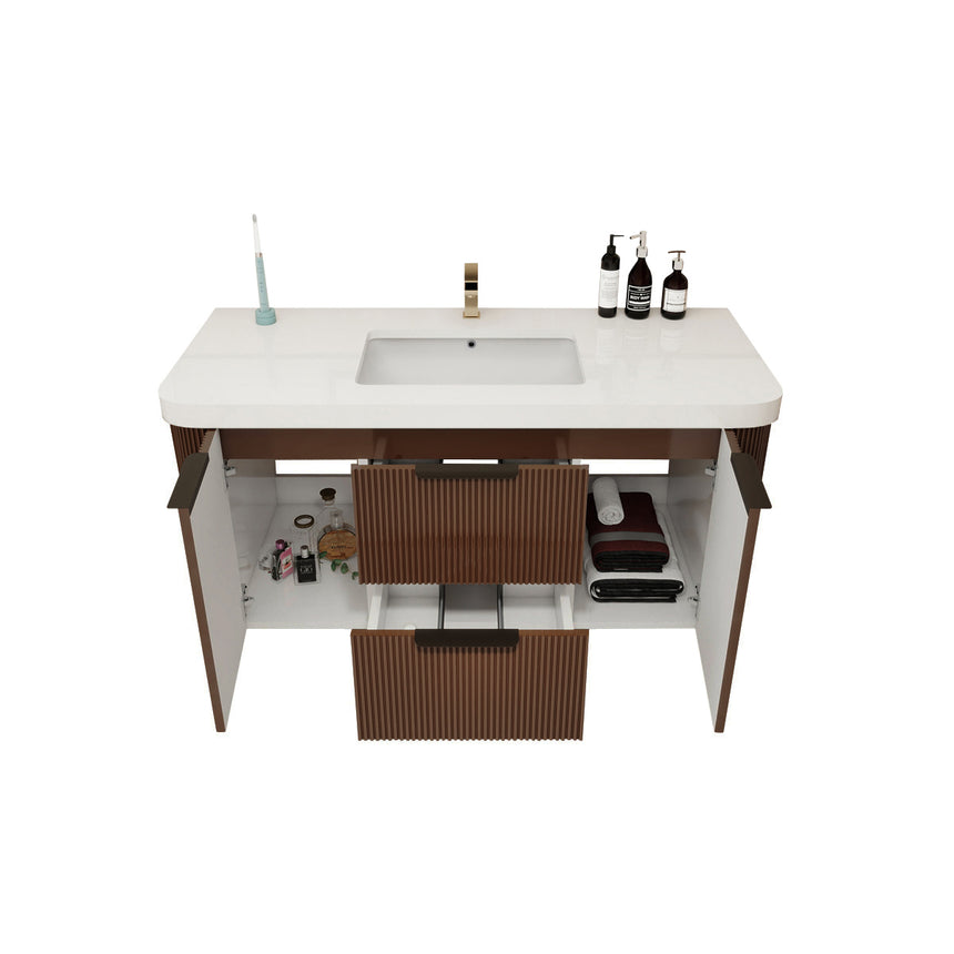 Livia Fluted Floating Vanity Cover