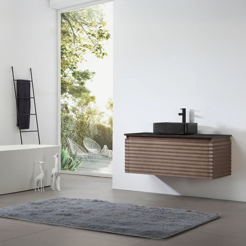 60 inch Orizzon Floating Vanity Chestnut