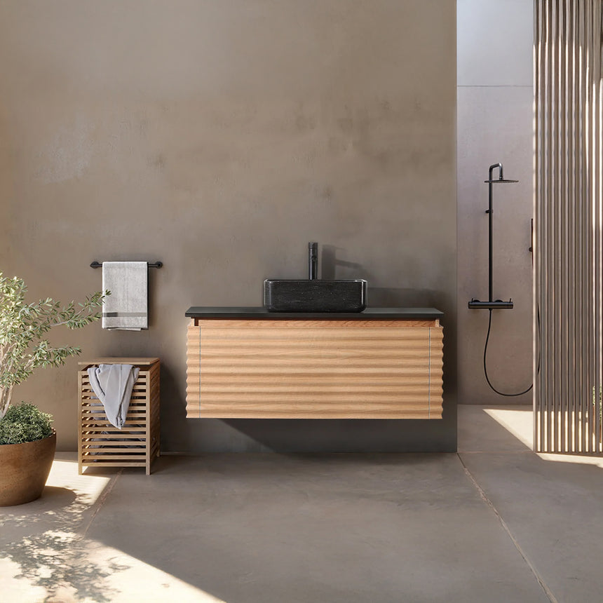 60 inch Orizzon Floating Vanity Chestnut