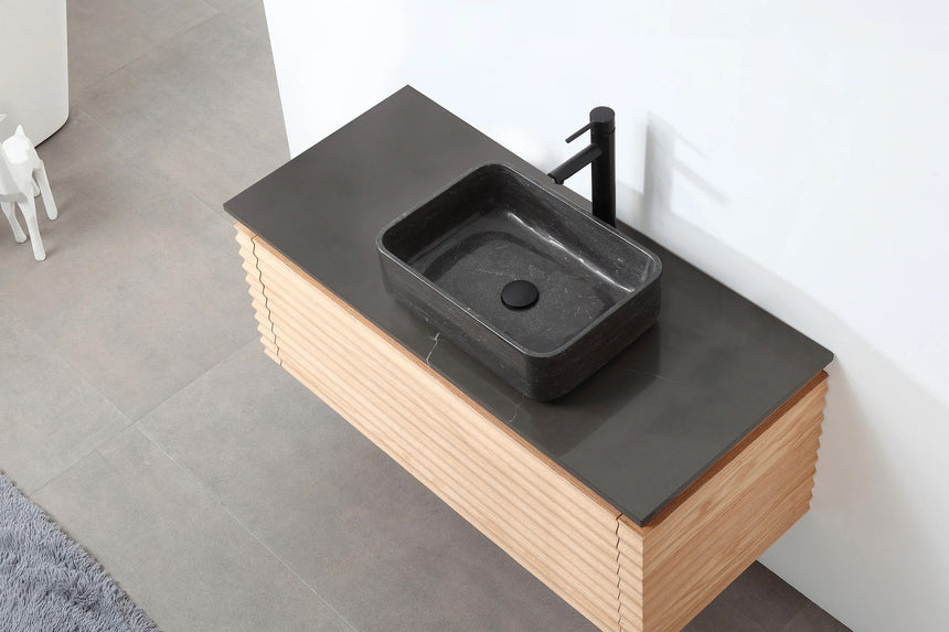 60 inch Orizzon Floating Vanity Chestnut