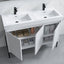 48D inch Bayford modern vanity white open drawers