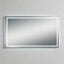 Rectangular mirror with LED light