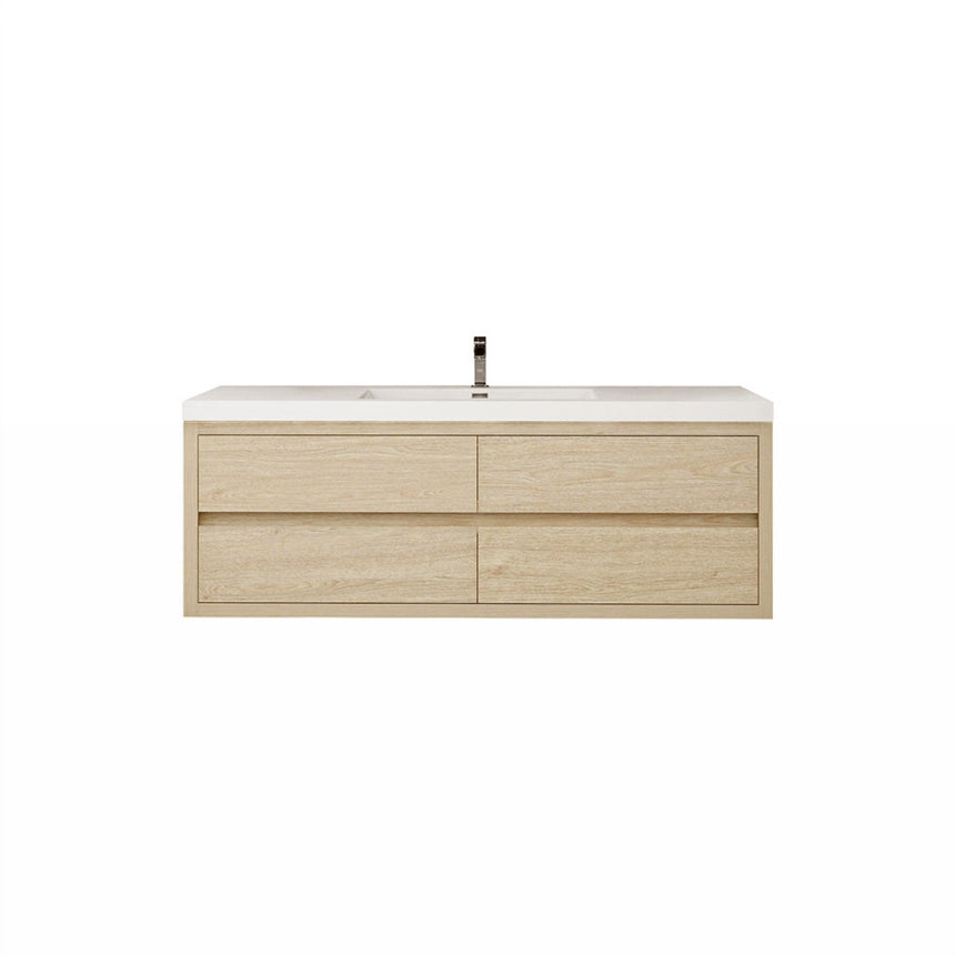 72 inch Andorra Floating Vanity American Yellowwood