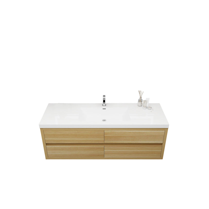 72 inch Andorra Floating Vanity American Yellowwood