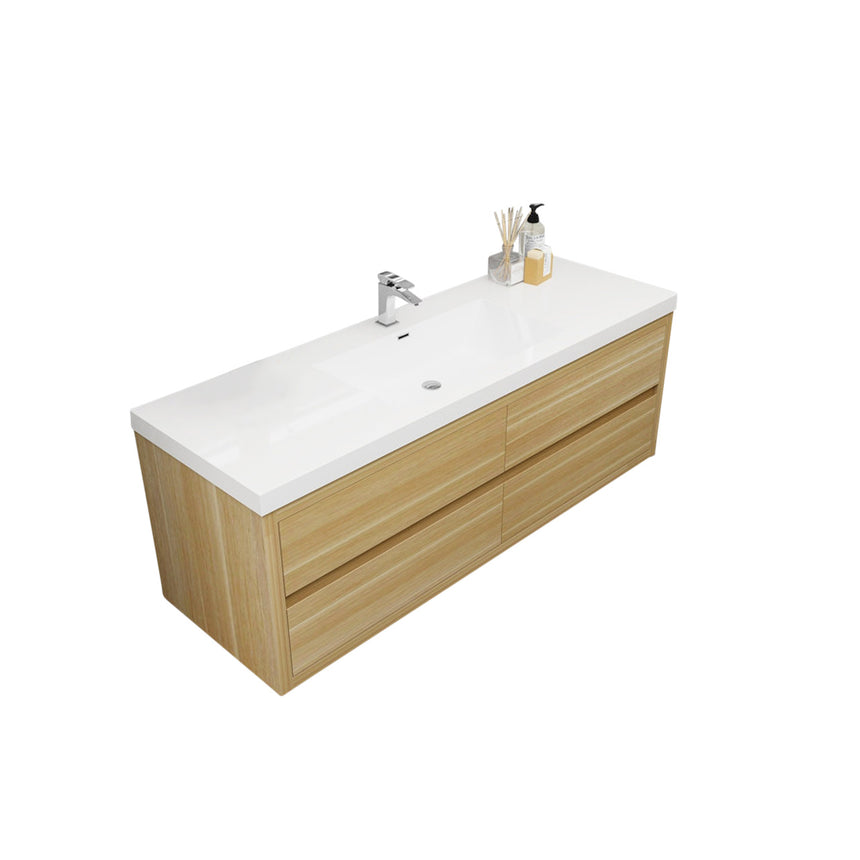 72 inch Andorra Floating Vanity American Yellowwood