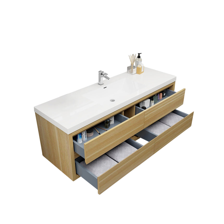 72 inch Andorra Floating Vanity American Yellowwood