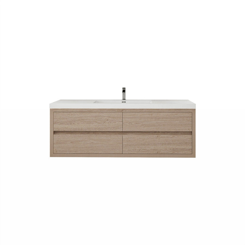 72 inch Andorra Floating Vanity American Yellowwood