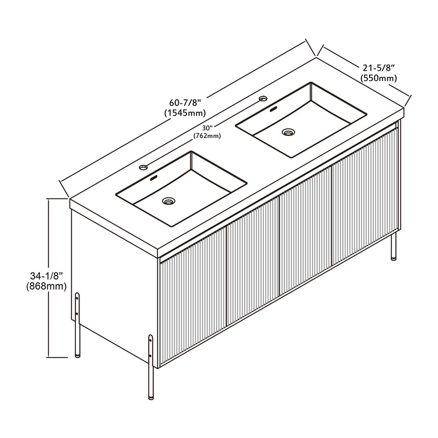 Bayford Modern Vanity (18"-72")