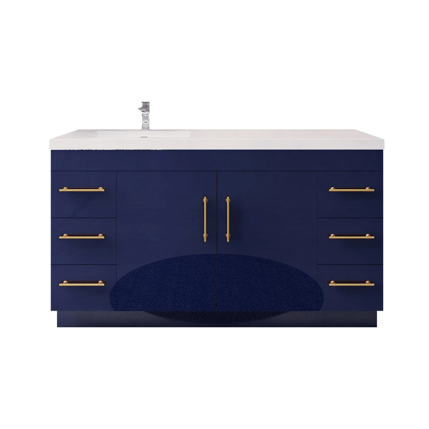 Bathroom with wooden vanity, sink, and decorative elements.