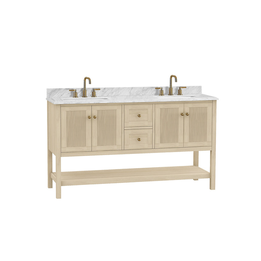 48 inch Chivery Modern Vanity in Light Oak Finish