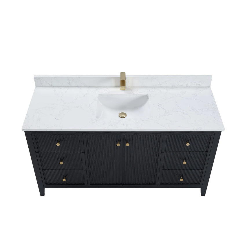 Bathroom vanity with double sink, mirrors, and towels in a well-lit room.