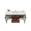 60 inch Livia Fluted Floating Vanity Open Drawer