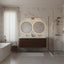 Modern Bathroom Design with White Marble wall and a O&N Floating Vanity.