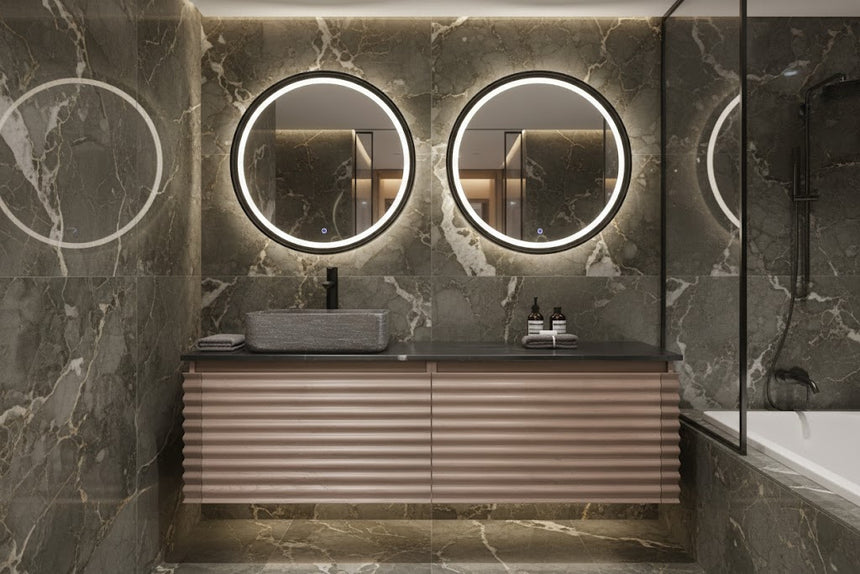 60 inch Orizzon Floating Vanity Chestnut