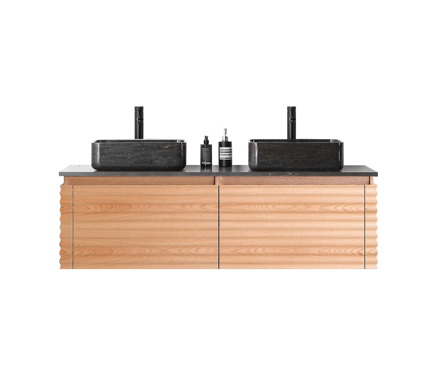 60 inch Orizzon Floating Vanity Chestnut