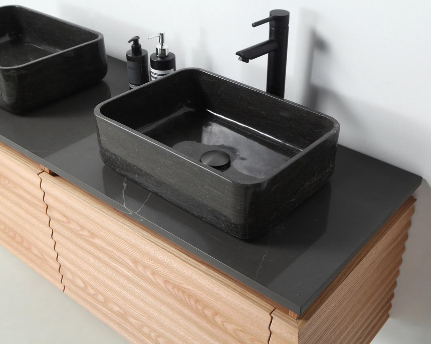 60 inch Orizzon Floating Vanity Chestnut