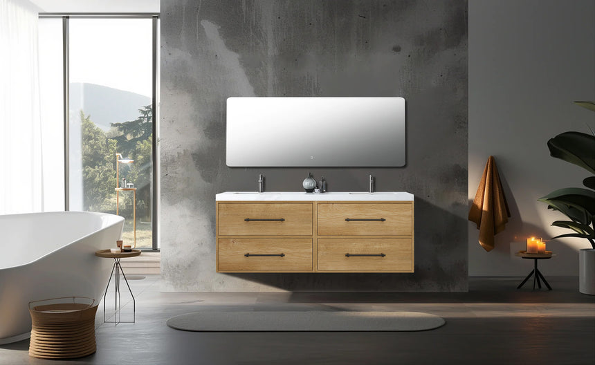 Belgian Floating Vanity (Latest Model) - 2nd Generation (24"-84")