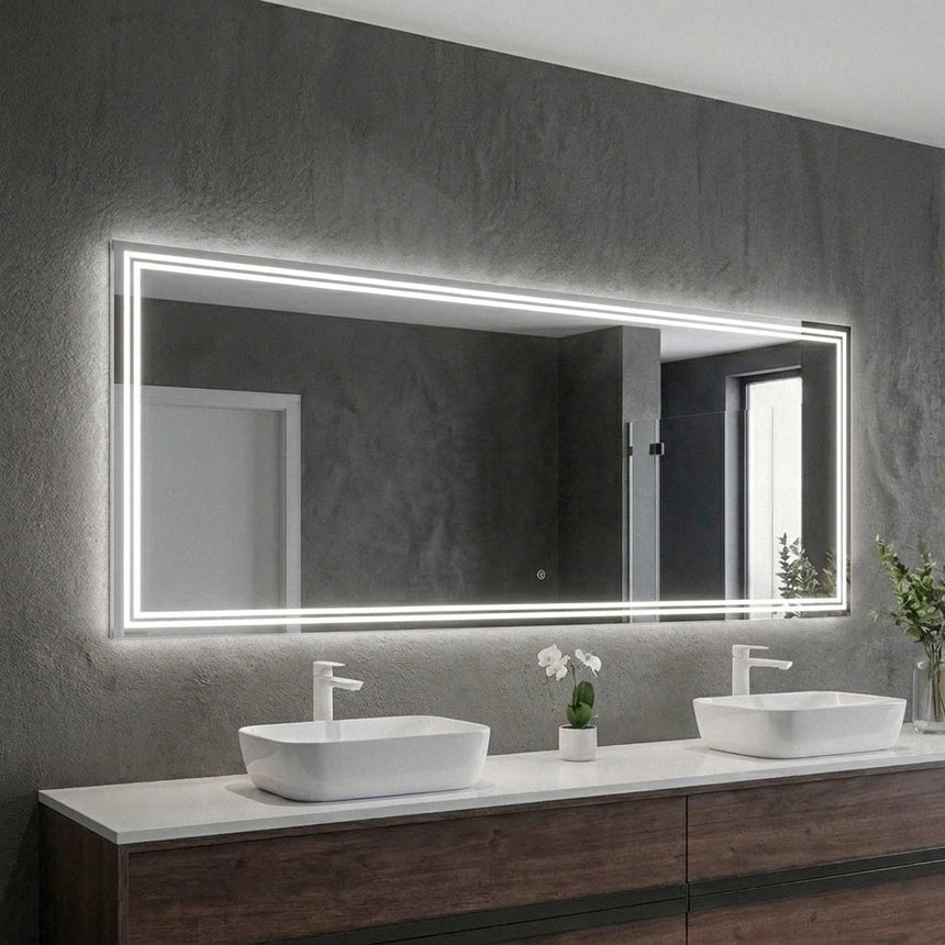 LED Mirror in a Modern bathroom