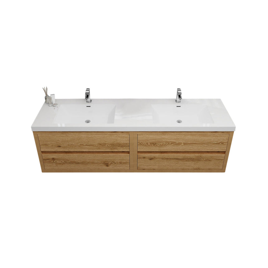 72 inch Andorra Floating Vanity American Yellowwood