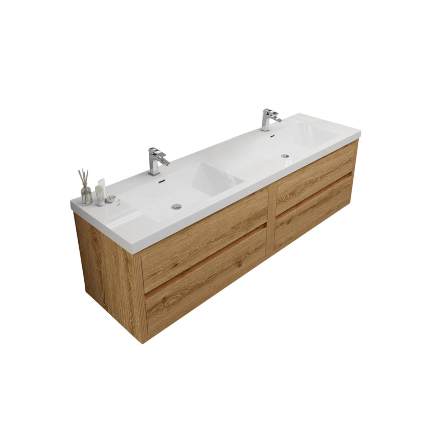 72 inch Andorra Floating Vanity American Yellowwood