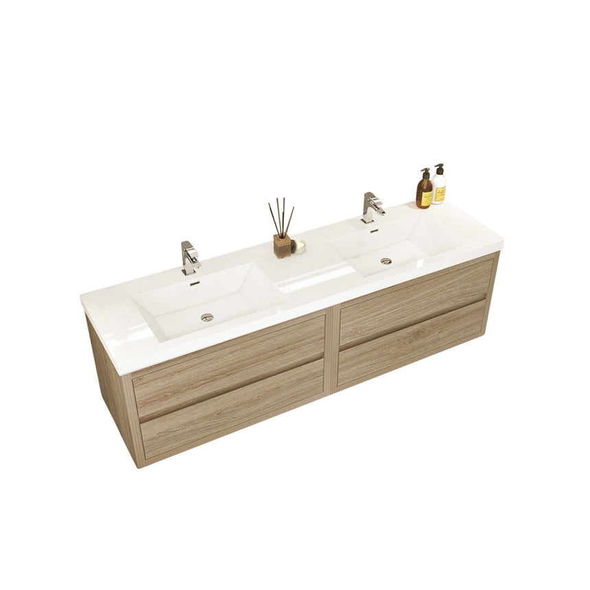 72 inch Andorra Floating Vanity American Yellowwood