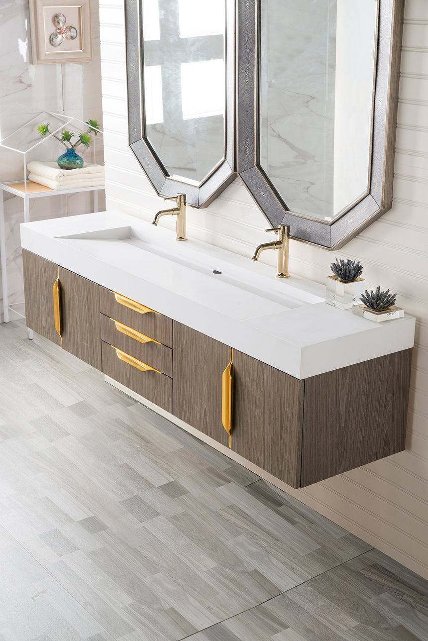 72D inch Bogota Floating Vanity Latte Oak BN