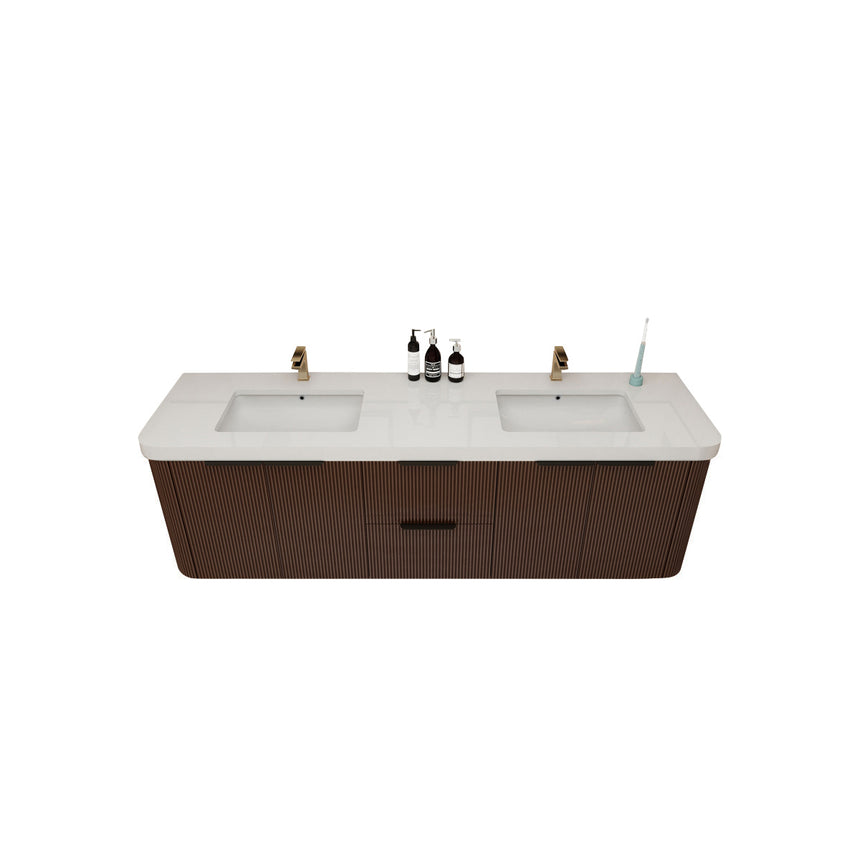 Livia Fluted Floating Vanity Cover