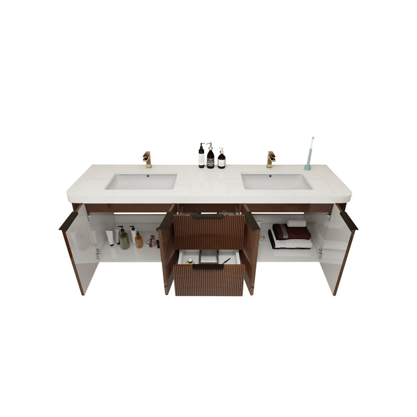 Livia Fluted Floating Vanity Cover