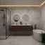 Modern bathroom with O&N Floating Vanity
