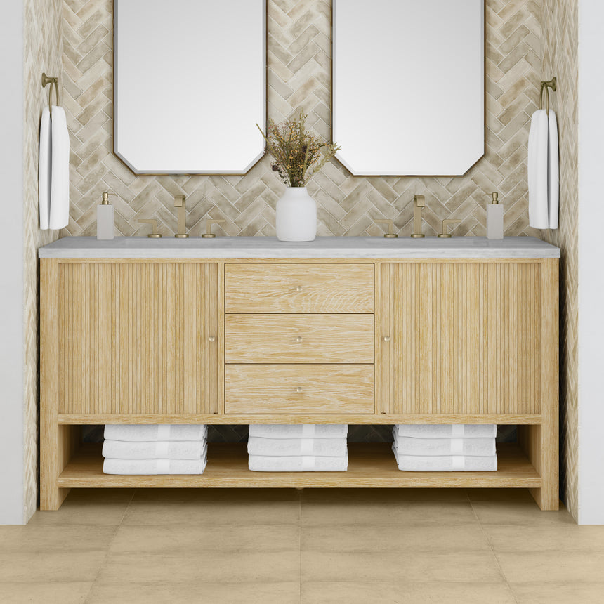 72 inch Rathenow modern vanity Zeus Quartz cover