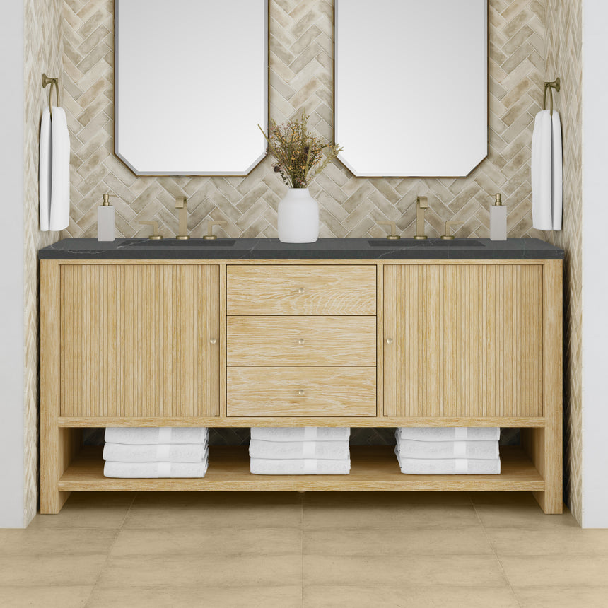 72 inch Rathenow modern vanity Zeus Quartz cover