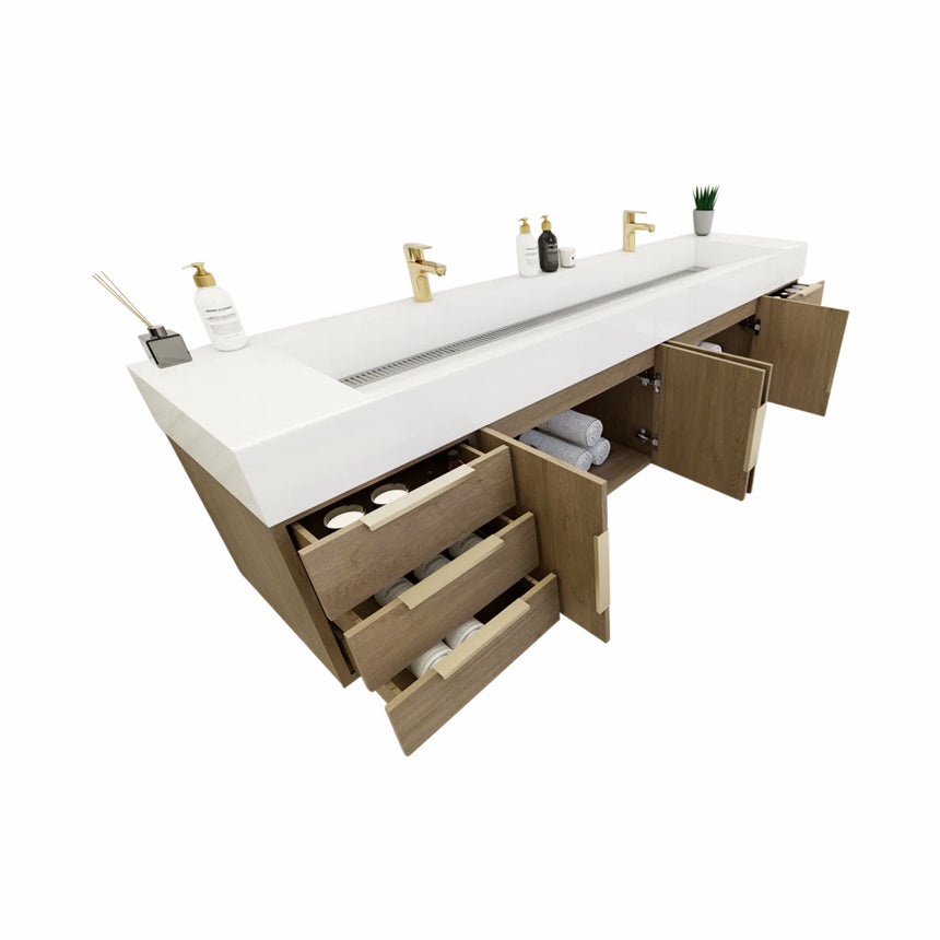 Breton Floating Vanity - 2nd Generation (24"-84")
