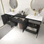 Modern Bathroom with a makeup vanity set from O&N Floating Vanity.