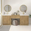 Modern Bathroom with a makeup vanity set from O&N Floating Vanity.