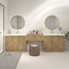 Modern Bathroom with a makeup vanity set from O&N Floating Vanity.