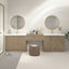 Modern Bathroom with a makeup vanity set from O&N Floating Vanity.