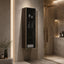 Wooden Linen Cabinet with Glass door in luxury bathroom design