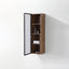 Wooden Linen Cabinet with Glass door open