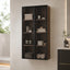 Linen Cabinet in Walnut finish with glass door