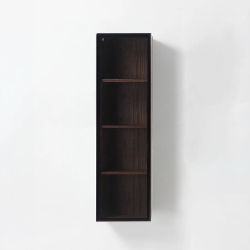 Wooden Linen Cabinet with Glass Door