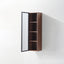 Linen Cabinet in Walnut finish with glass door open