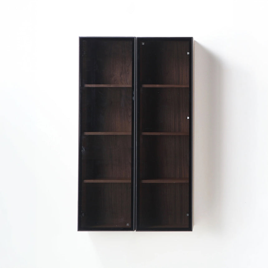 Wooden Linen Cabinet with Glass Door