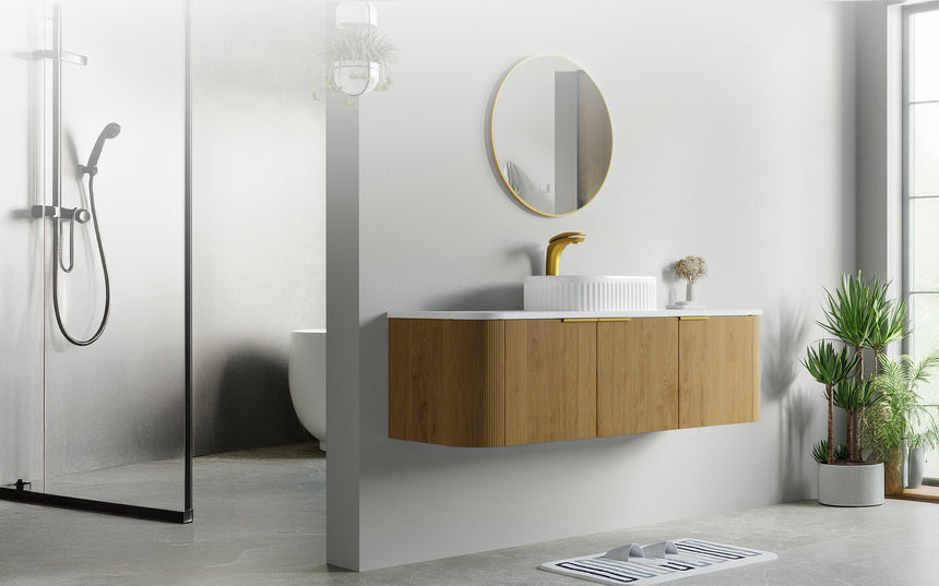 Our Favorite Fluted Floating Vanity Design