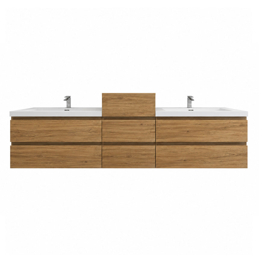 A beige Monterey Side Cabinet with three drawers, European soft-closing hardware, and a matte finish.