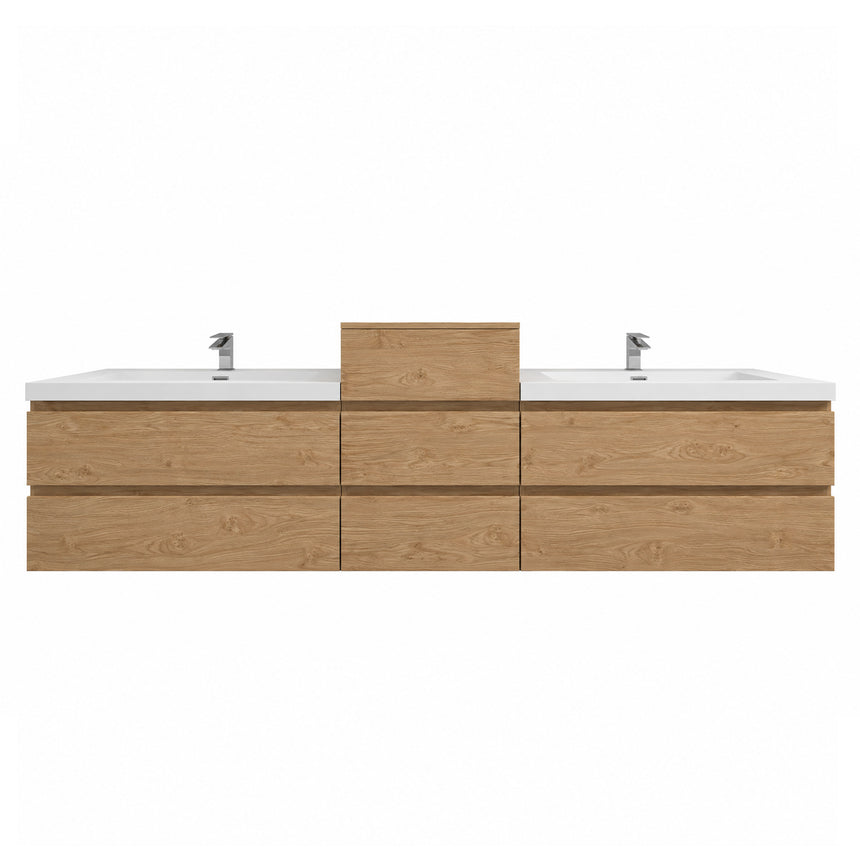 A beige Monterey Side Cabinet with three drawers, European soft-closing hardware, and a matte finish.
