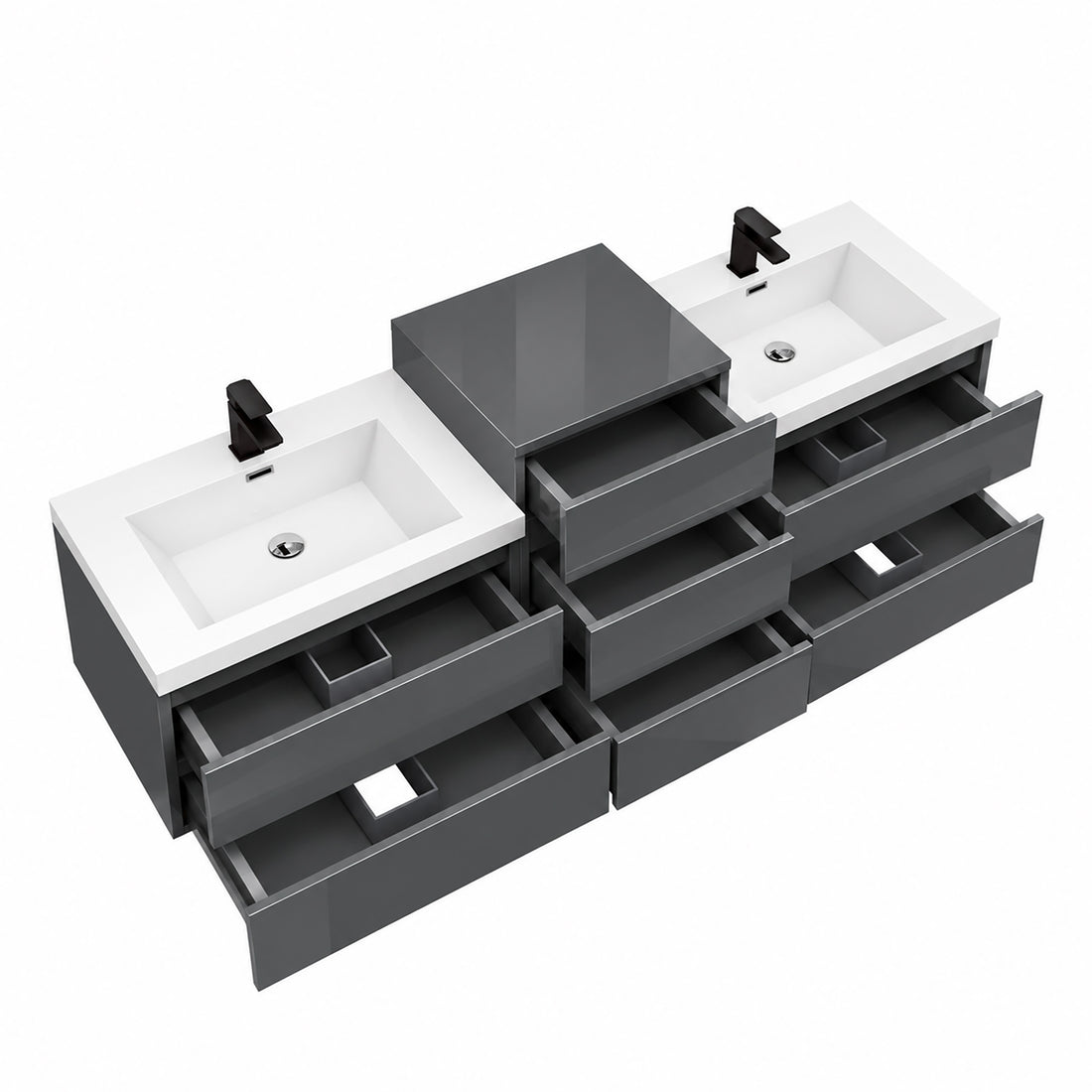 Monterey Double Vanity with Center Tower (68