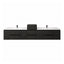 Black floating vanity with center tower