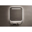 Rectangular mirror with LED lighting on a dark wall