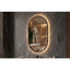 Wood Framed LED Backlit Mirror in walnut finish