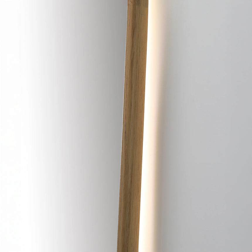Wood Framed LED Backlit Mirror in walnut finish